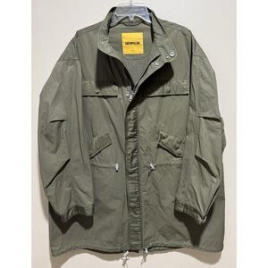 Caterpillar CAT Mens XL Green M65 Field Jacket Utility Cargo Military Parka